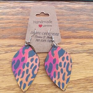 Multicolor Leapard Print Earrings